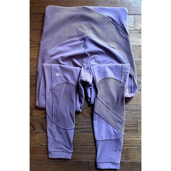 Lululemon Clear the court Leggings Figue Pink size 6 - Picture 9 of 12